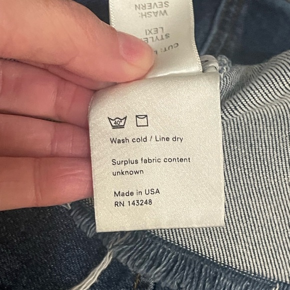 REFORMATION Denim LEXI Crop Blue Sleeveless Square Neckline Bustier Tie Front 4 - Picture 9 of 12